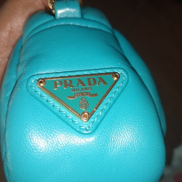 Prada Turquoise crossbody/ clutch - Picture 2 of 6